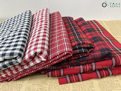 Vải sọc Caro Decor Noel nhiều kiểu [Đa dạng] Khổ 150cm PK-VAI-13